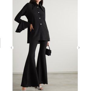 SLEEPER - Cosmos metallic-knit shirt and pants set